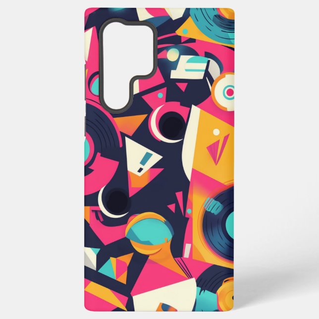 Funda Para Samsung Galaxy Estuche Retro para teléfono geométrico (Reverso )