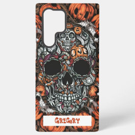 Funda Para Samsung Galaxy S22 Ultra Estuche Skull & Pumpkin S22 Phone