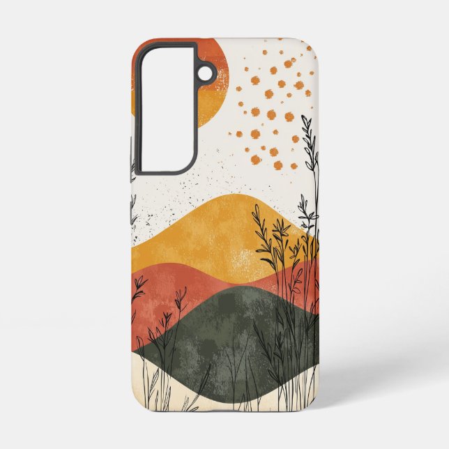 Funda Para Samsung Galaxy Estuche Sunset Meadow Phone (Reverso )