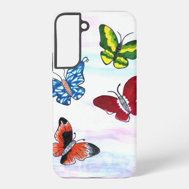 Funda Para Samsung Galaxy "Etiqueta de mariposa" (Reverso )