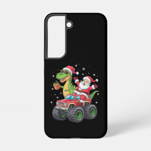 Funda Para Samsung Galaxy S22 Familia de Navidad Coincidente Santa Camión Dinosa