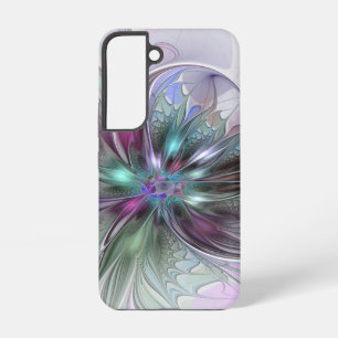 Funda Para Samsung Galaxy S22 Fantasía abstracta moderna y colorida de flor frac
