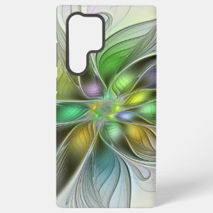 Funda Para Samsung Galaxy S22 Ultra Fantasia de flores coloridas moderna abstracta fra