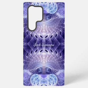 Funda Para Samsung Galaxy S22 Ultra Fantasía de Lila Fractal con nombre personalizado
