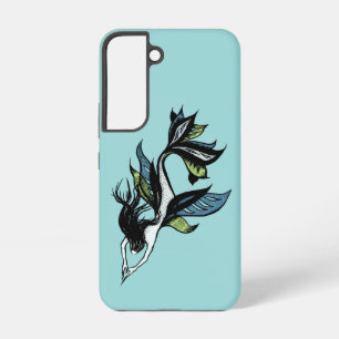 Funda Para Samsung Galaxy S22 Fantasía oceánica sirena artificial verde azul