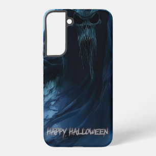 Funda Para Samsung Galaxy S22+ Fantasma negro en un paisaje infernal - Halloween