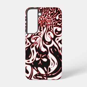 Funda Para Samsung Galaxy S22 Fantasma psicodélico - Blanco negro y rojo