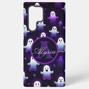 Funda Para Samsung Galaxy S22 Ultra Fantasmas brillantes en la noche monograma