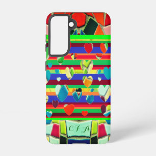 Funda Para Samsung Galaxy S21 Fashion Fun Hearts Mosaic Art
