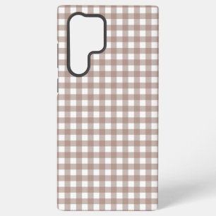 Funda Para Samsung Galaxy S22 Ultra Faye y Lauren Brown Gingham