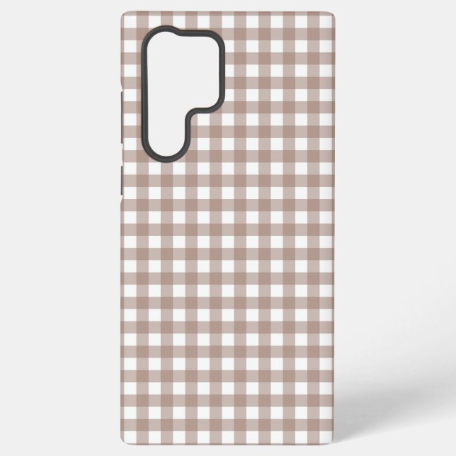 Funda Para Samsung Galaxy Faye y Lauren Brown Gingham (Reverso )