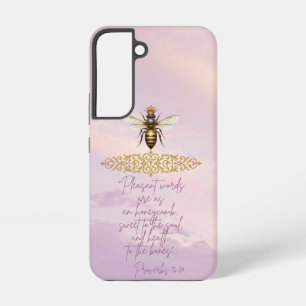 Funda Para Samsung Galaxy S22 Fe de Escritura Dorada Reina Abeja Cielo Inspirado