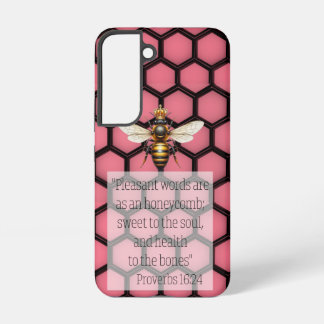 Funda Para Samsung Galaxy S22 Fe femenina rosa negro panal abeja reina