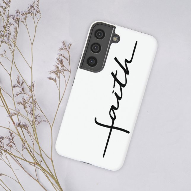 Funda Para Samsung Galaxy Fe moderna de escritura blanca y negra (Subido por el creador)