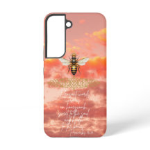 Fe Trendy Atardecer Cielo Reina Abeja Oro Escritur