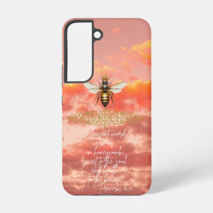 Funda Para Samsung Galaxy S22 Fe Trendy Atardecer Cielo Reina Abeja Oro Escritur