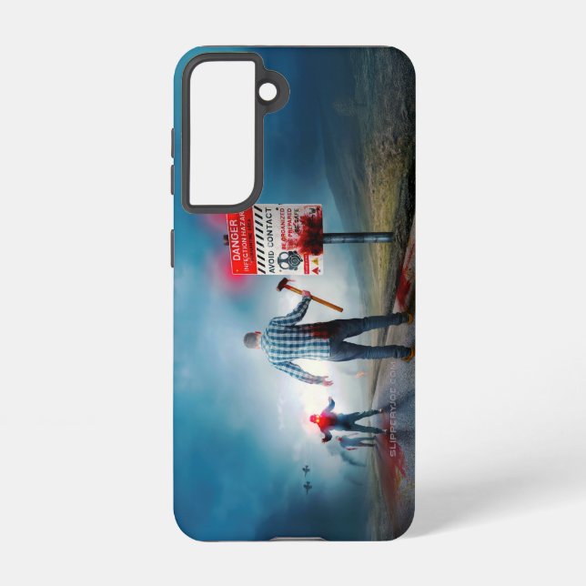 Funda Para Samsung Galaxy Felices Halloween muertos de SlipperyJoe zombis at (Reverso )