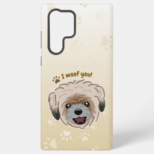 Funda Para Samsung Galaxy S22 Ultra Feliz Amante Perro Shih Tzu I Woof You Patas