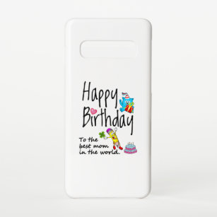 Funda Para Samsung Galaxy S10 Feliz cumpleaños a la mejor madre del mundo