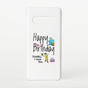 Funda Para Samsung Galaxy S10 Feliz cumpleaños. Papá te amo.