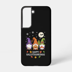Funda Para Samsung Galaxy S22 Feliz Hallothanksmas Gnomes Feliz Navidad en Hallo