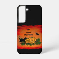 Feliz Halloween, Gato Negro, Bat y Calabaza