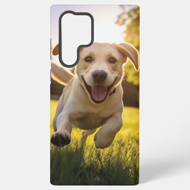 Funda Para Samsung Galaxy Felíz Labrador Corriendo (Reverso )