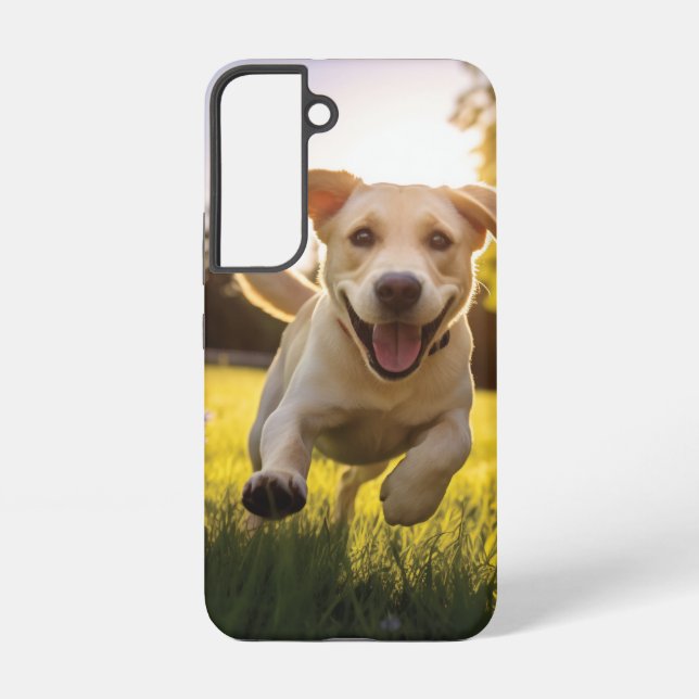 Funda Para Samsung Galaxy Felíz Labrador Corriendo (Reverso )