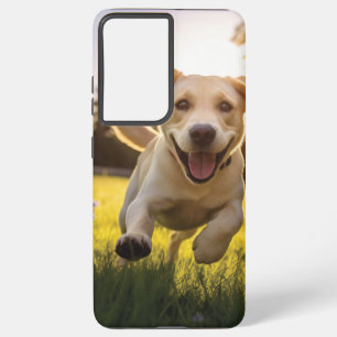 Funda Para Samsung Galaxy S21 Ultra Felíz Labrador Corriendo