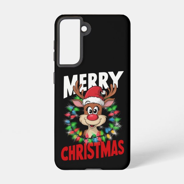 Funda Para Samsung Galaxy Feliz Navidad a los renos navideños navidad (Reverso )