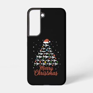 Funda Para Samsung Galaxy S22 Feliz Navidad Avión Árbol Vacaciones