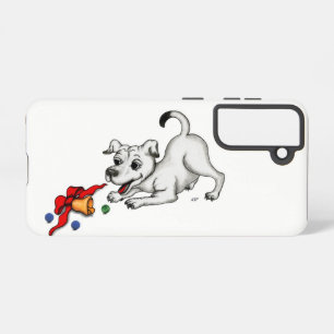 Funda Para Samsung Galaxy S21 ¡Feliz Navidad! Cachorro con bell y ball