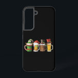 Funda Para Samsung Galaxy S22 Feliz Navidad Cervezas Bebiendo Santa Beer Lover<br><div class="desc">Cereza Cervezas navideñas bebiendo cerveza de Santa Beer Lover Xmas Luces</div>