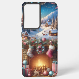 Funda Para Samsung Galaxy S21 Ultra Feliz Navidad Galaxy S21 Ultra Funda