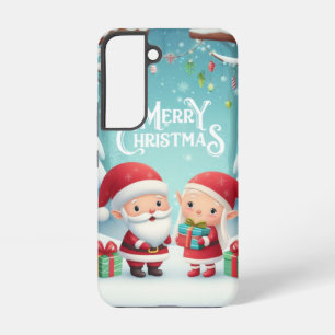 Funda Para Samsung Galaxy S22 Feliz Navidad/santa/nieve de elfos