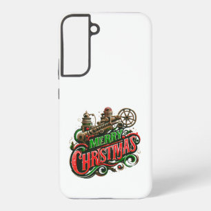 Funda Para Samsung Galaxy S22+ Feliz Navidad steampunk