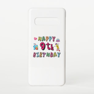 Funda Para Samsung Galaxy S10 Feliz noveno cumpleaños para niños de 9 años B-day