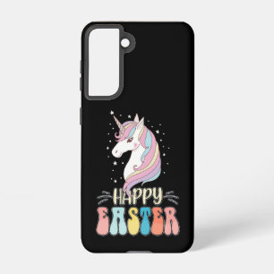 Funda Para Samsung Galaxy S21 Feliz Pascua Unicornio de huevos de conejo conejo