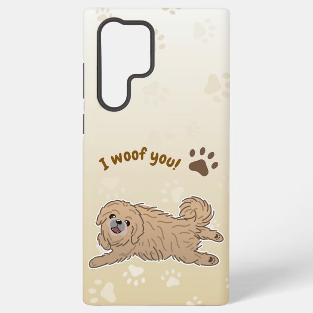 Funda Para Samsung Galaxy Feliz Perro Pekín, amante de ti (Reverso )