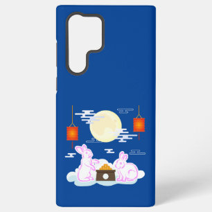 Funda Para Samsung Galaxy S22 Ultra Festival de Mitad de Otoño Conejo de la Luna Paste