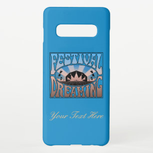 Funda Para Samsung Galaxy S10+ Festival Dreaming retro vintage azul-marrón en ver