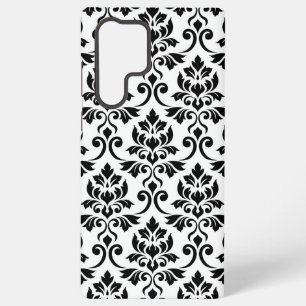 Funda Para Samsung Galaxy S22 Ultra Feuille Damask Lg Pattern Black on White