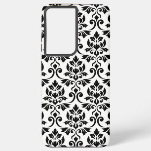 Funda Para Samsung Galaxy S21+ Feuille Damask Lg Pattern Black on White