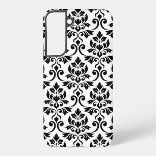 Funda Para Samsung Galaxy S22+ Feuille Damask Lg Pattern Black on White