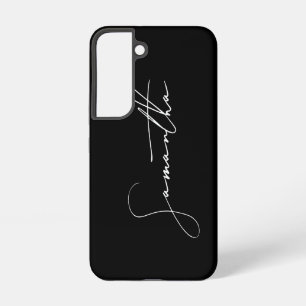 Funda Para Samsung Galaxy S22 Fir Signature Script Caligrafía Moderna Simple Neg