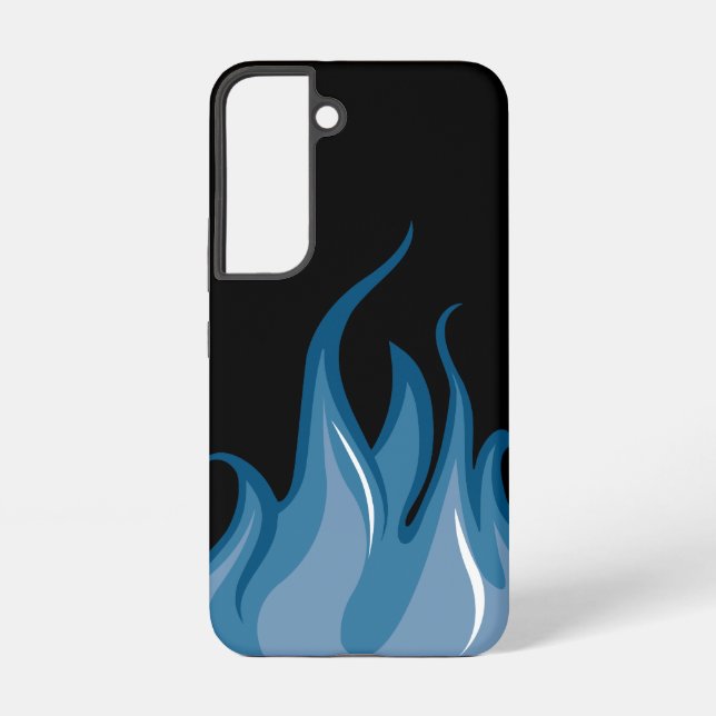 Funda Para Samsung Galaxy Flama Azul (Reverso )