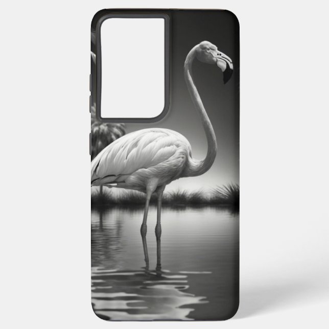 Funda Para Samsung Galaxy Flamingo en un estanque (Reverso )