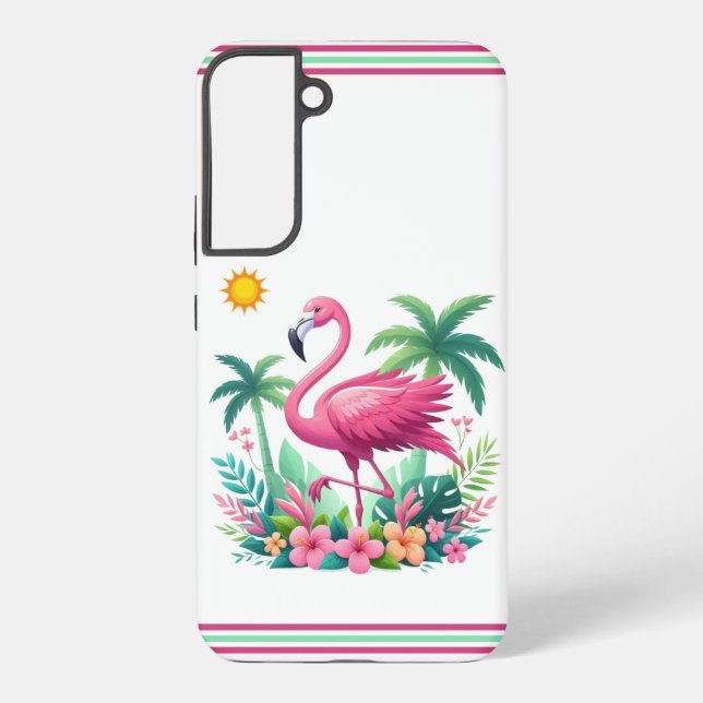 Funda Para Samsung Galaxy Flamingo rosa de Florida/Tropical (Reverso )