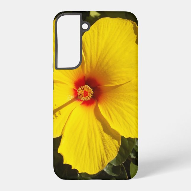 Funda Para Samsung Galaxy Flor amarilla hibiscus (Reverso )