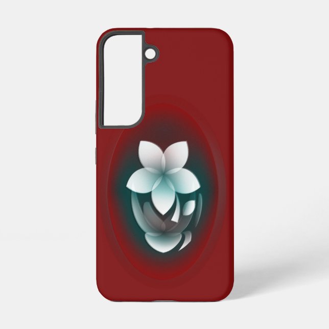 Funda Para Samsung Galaxy Flor blanca que refleja (Reverso )